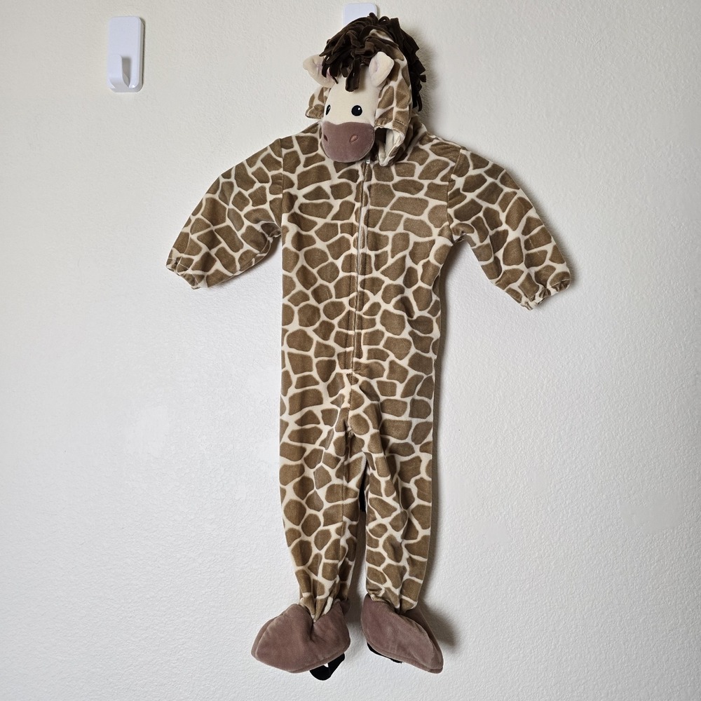 Miniwear Giraffe One Piece Halloween Costume Baby Toddler 18mos‎ Full Zip Hooded